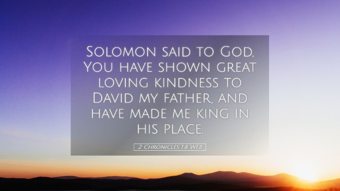 Picture 05 - 2 Chronicles 1:8 WEB Desktop Wallpaper - Solomon said to God, You have shown great loving - Desktop Bible Verse Wallpaper