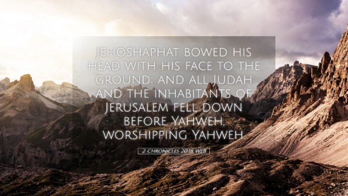 Picture 05 - 2 Chronicles 20:18 WEB Desktop Wallpaper - Jehoshaphat bowed his head with his face to the - Desktop Bible Verse Wallpaper