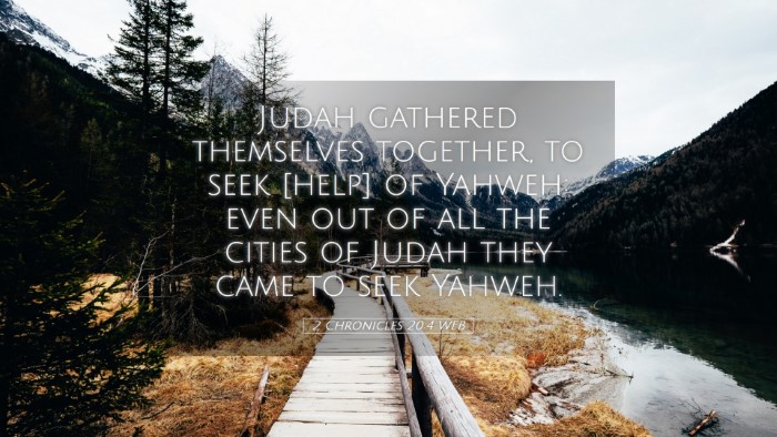 Picture 05 - 2 Chronicles 20:4 WEB Desktop Wallpaper - Judah gathered themselves together, to seek - Desktop Bible Verse Wallpaper