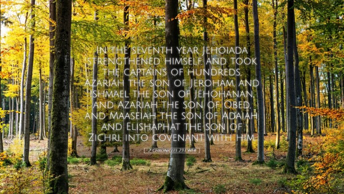 Picture 05 - 2 Chronicles 23:1 WEB Desktop Wallpaper - In the seventh year Jehoiada strengthened - Desktop Bible Verse Wallpaper