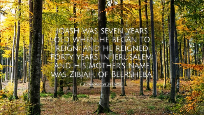 Picture 05 - 2 Chronicles 24:1 WEB Desktop Wallpaper - Joash was seven years old when he began to reign; - Desktop Bible Verse Wallpaper