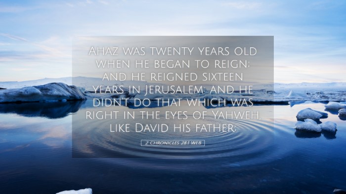 Picture 05 - 2 Chronicles 28:1 WEB Desktop Wallpaper - Ahaz was twenty years old when he began to reign; - Desktop Bible Verse Wallpaper
