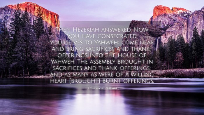 Picture 05 - 2 Chronicles 29:31 WEB Desktop Wallpaper - Then Hezekiah answered, Now you have consecrated - Desktop Bible Verse Wallpaper