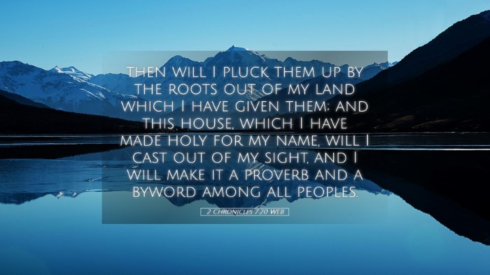 Picture 05 - 2 Chronicles 7:20 WEB Desktop Wallpaper - then will I pluck them up by the roots out of my - Desktop Bible Verse Wallpaper