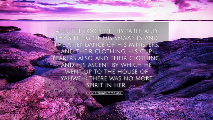 Picture 05 - 2 Chronicles 9:4 WEB Desktop Wallpaper - and the food of his table, and the sitting of his - Desktop Bible Verse Wallpaper