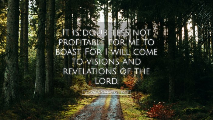 Picture 05 - 2 Corinthians 12:1 WEB Desktop Wallpaper - It is doubtless not profitable for me to boast. - Desktop Bible Verse Wallpaper