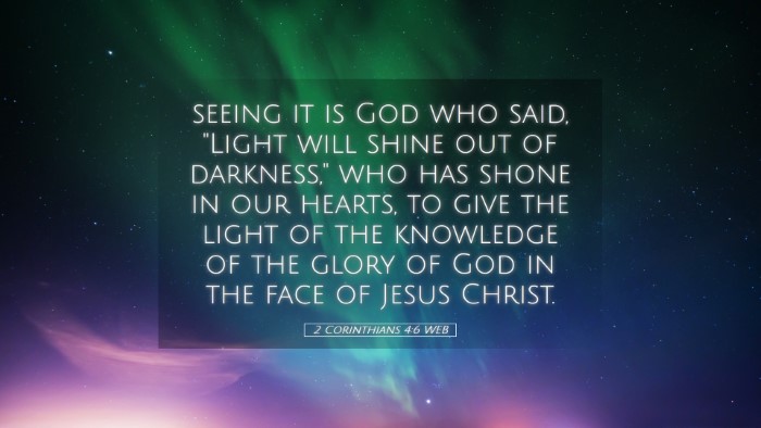 Picture 05 - 2 Corinthians 4:6 WEB Desktop Wallpaper - seeing it is God who said, 