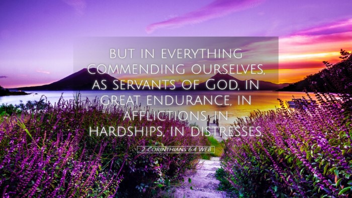 Picture 05 - 2 Corinthians 6:4 WEB Desktop Wallpaper - but in everything commending ourselves, as - Desktop Bible Verse Wallpaper