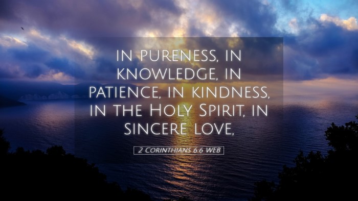 Picture 05 - 2 Corinthians 6:6 WEB Desktop Wallpaper - in pureness, in knowledge, in patience, in - Desktop Bible Verse Wallpaper