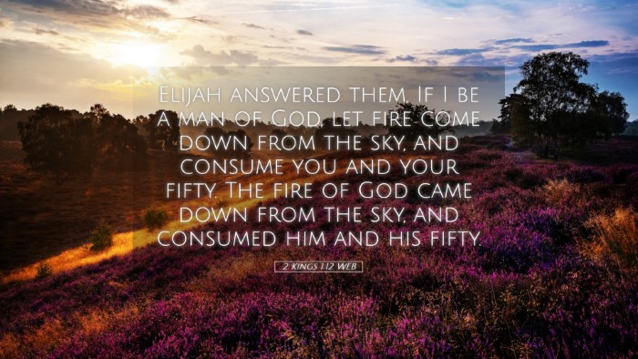 Picture 05 - 2 Kings 1:12 WEB Desktop Wallpaper - Elijah answered them, If I be a man of God, let - Desktop Bible Verse Wallpaper