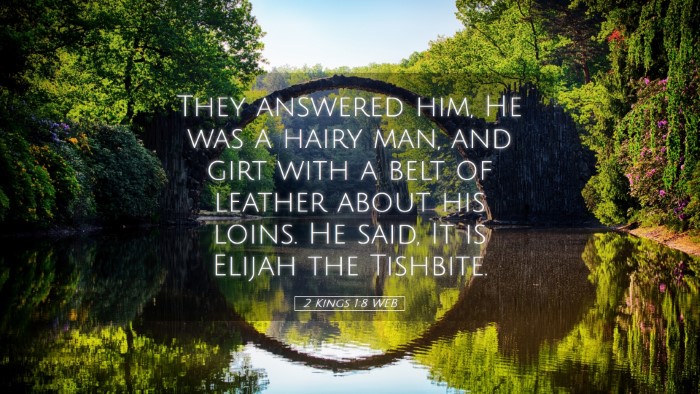 Picture 05 - 2 Kings 1:8 WEB Desktop Wallpaper - They answered him, He was a hairy man, and girt - Desktop Bible Verse Wallpaper