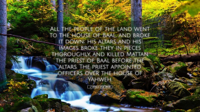 Picture 05 - 2 Kings 11:18 WEB Desktop Wallpaper - All the people of the land went to the house of - Desktop Bible Verse Wallpaper