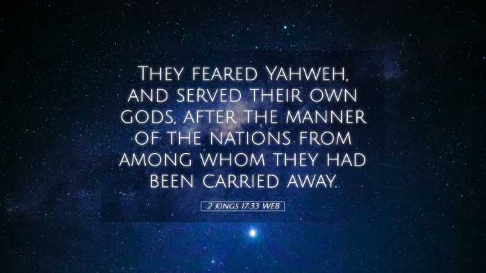 Picture 05 - 2 Kings 17:33 WEB Desktop Wallpaper - They feared Yahweh, and served their own gods, - Desktop Bible Verse Wallpaper