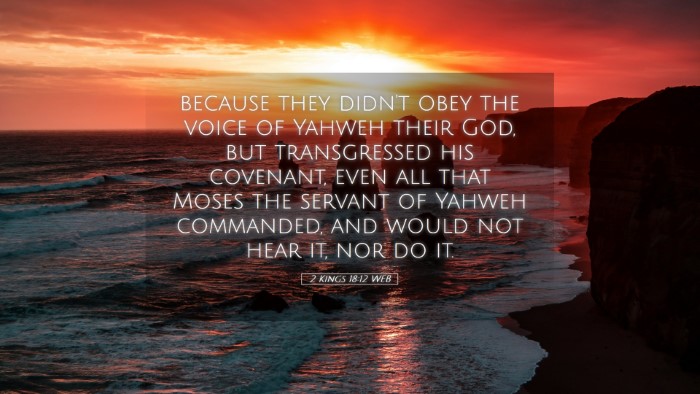 Picture 05 - 2 Kings 18:12 WEB Desktop Wallpaper - because they didn't obey the voice of Yahweh - Desktop Bible Verse Wallpaper