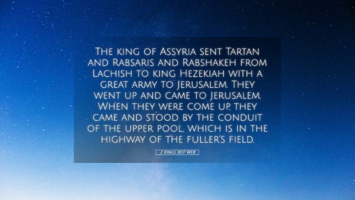 Picture 05 - 2 Kings 18:17 WEB Desktop Wallpaper - The king of Assyria sent Tartan and Rabsaris and - Desktop Bible Verse Wallpaper