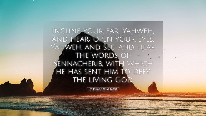 Picture 05 - 2 Kings 19:16 WEB Desktop Wallpaper - Incline your ear, Yahweh, and hear; open your - Desktop Bible Verse Wallpaper