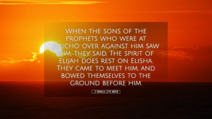 Picture 05 - 2 Kings 2:15 WEB Desktop Wallpaper - When the sons of the prophets who were at Jericho - Desktop Bible Verse Wallpaper