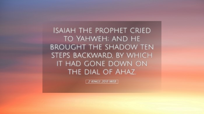 Picture 05 - 2 Kings 20:11 WEB Desktop Wallpaper - Isaiah the prophet cried to Yahweh; and he - Desktop Bible Verse Wallpaper