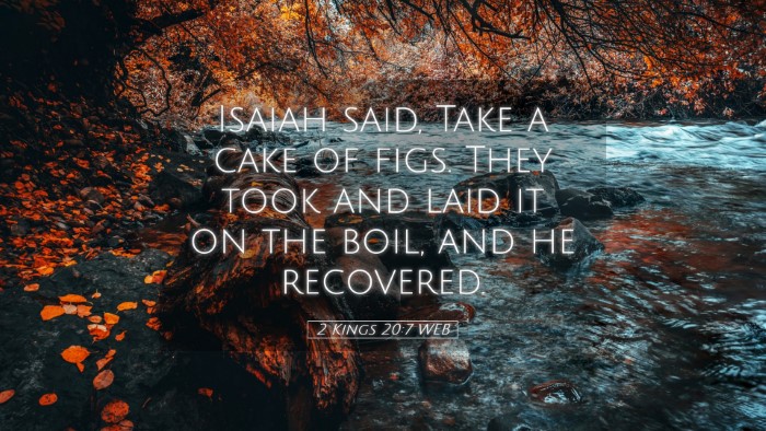 Picture 05 - 2 Kings 20:7 WEB Desktop Wallpaper - Isaiah said, Take a cake of figs. They took and - Desktop Bible Verse Wallpaper