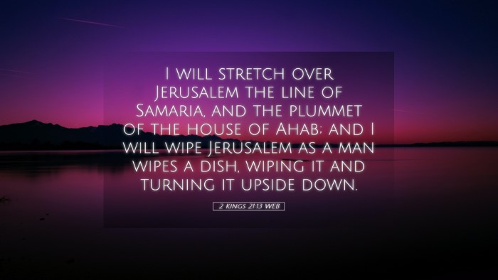 Picture 05 - 2 Kings 21:13 WEB Desktop Wallpaper - I will stretch over Jerusalem the line of - Desktop Bible Verse Wallpaper