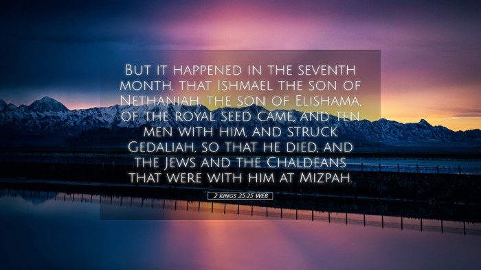 Picture 05 - 2 Kings 25:25 WEB Desktop Wallpaper - But it happened in the seventh month, that - Desktop Bible Verse Wallpaper