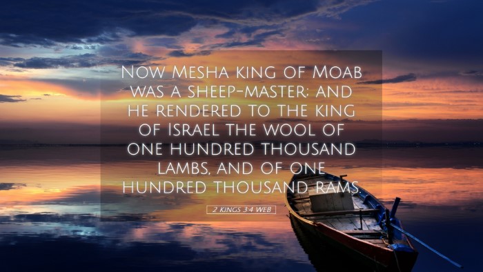 Picture 05 - 2 Kings 3:4 WEB Desktop Wallpaper - Now Mesha king of Moab was a sheep-master; and he - Desktop Bible Verse Wallpaper