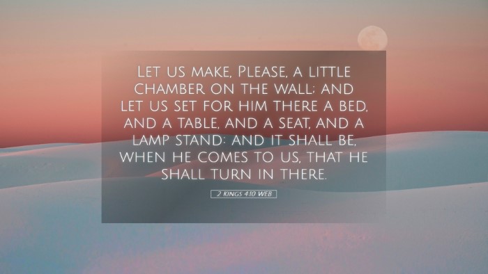 Picture 05 - 2 Kings 4:10 WEB Desktop Wallpaper - Let us make, Please, a little chamber on the - Desktop Bible Verse Wallpaper
