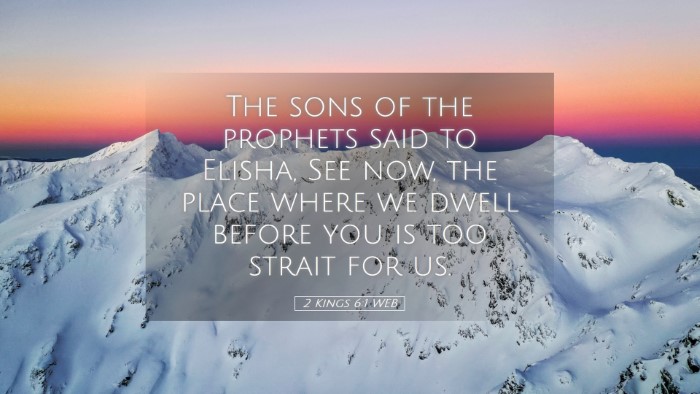Picture 05 - 2 Kings 6:1 WEB Desktop Wallpaper - The sons of the prophets said to Elisha, See now, - Desktop Bible Verse Wallpaper