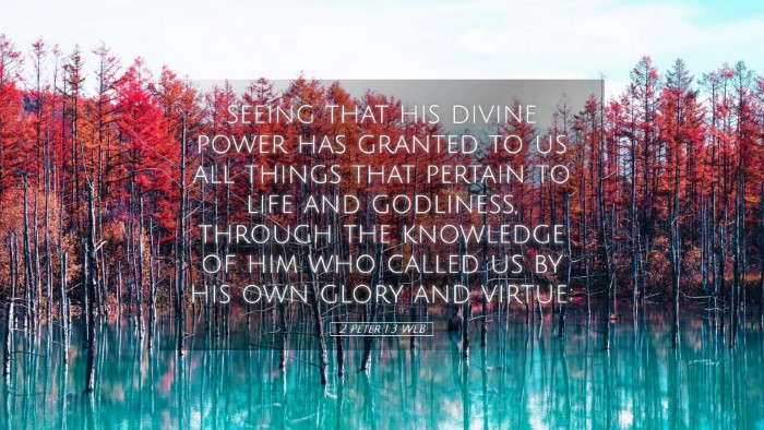 Picture 05 - 2 Peter 1:3 WEB Desktop Wallpaper - seeing that his divine power has granted to us - Desktop Bible Verse Wallpaper