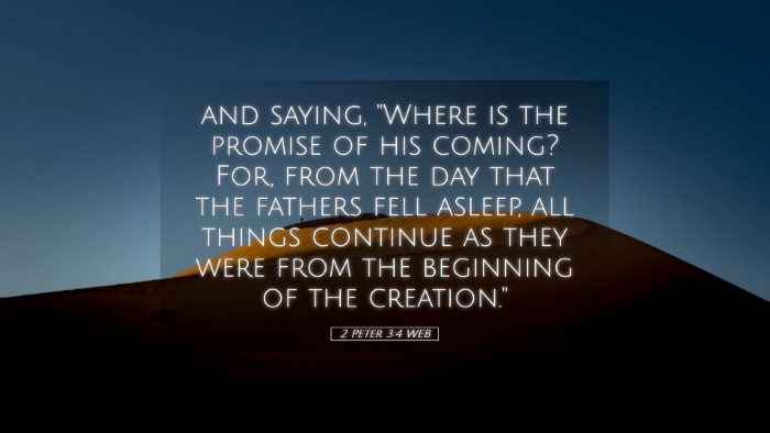 Picture 05 - 2 Peter 3:4 WEB Desktop Wallpaper - and saying, 