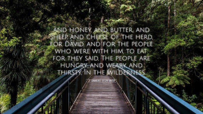 Picture 05 - 2 Samuel 17:29 WEB Desktop Wallpaper - and honey, and butter, and sheep, and cheese of - Desktop Bible Verse Wallpaper