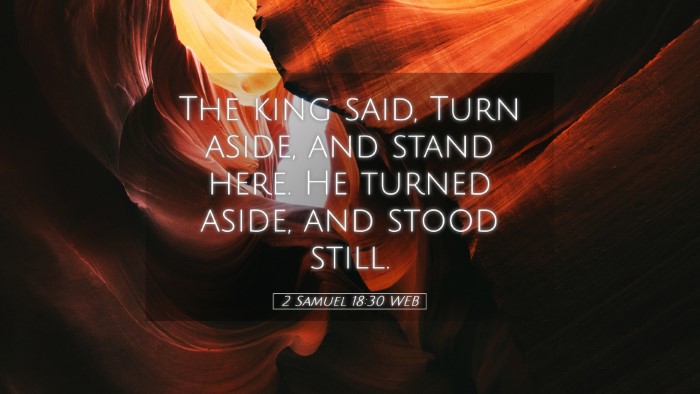 Picture 05 - 2 Samuel 18:30 WEB Desktop Wallpaper - The king said, Turn aside, and stand here. He - Desktop Bible Verse Wallpaper