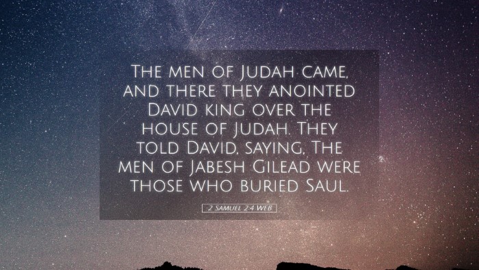 Picture 05 - 2 Samuel 2:4 WEB Desktop Wallpaper - The men of Judah came, and there they anointed - Desktop Bible Verse Wallpaper