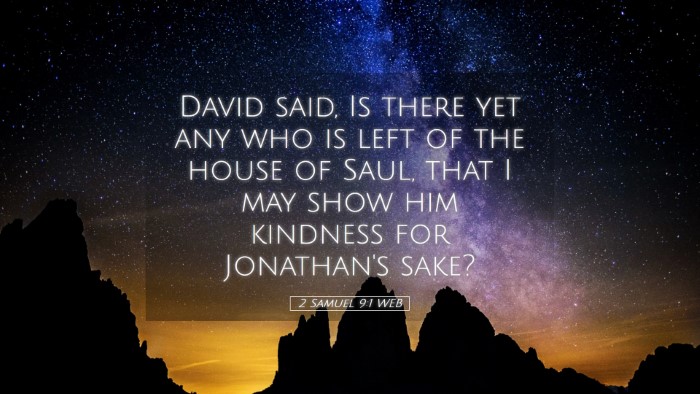 Picture 05 - 2 Samuel 9:1 WEB Desktop Wallpaper - David said, Is there yet any who is left of the - Desktop Bible Verse Wallpaper