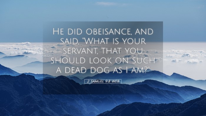 Picture 05 - 2 Samuel 9:8 WEB Desktop Wallpaper - He did obeisance, and said, 