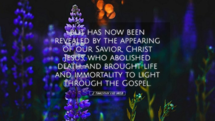 Picture 05 - 2 Timothy 1:10 WEB Desktop Wallpaper - but has now been revealed by the appearing of our - Desktop Bible Verse Wallpaper