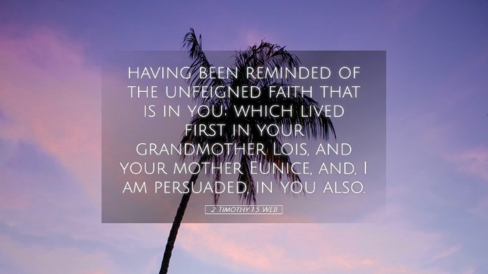 Picture 05 - 2 Timothy 1:5 WEB Desktop Wallpaper - having been reminded of the unfeigned faith that - Desktop Bible Verse Wallpaper