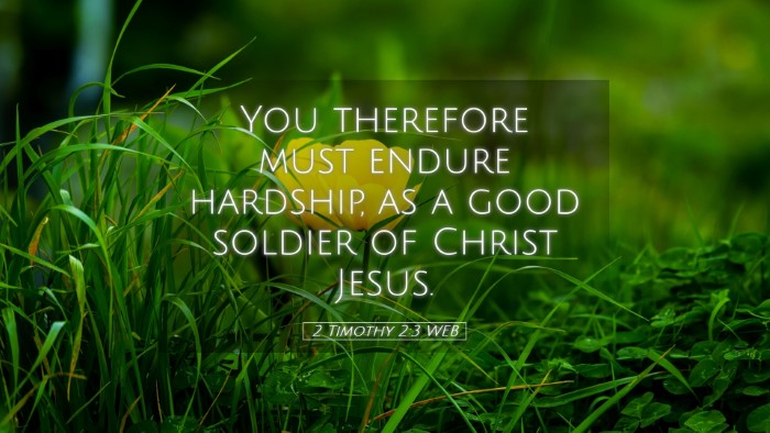 Picture 05 - 2 Timothy 2:3 WEB Desktop Wallpaper - You therefore must endure hardship, as a good - Desktop Bible Verse Wallpaper