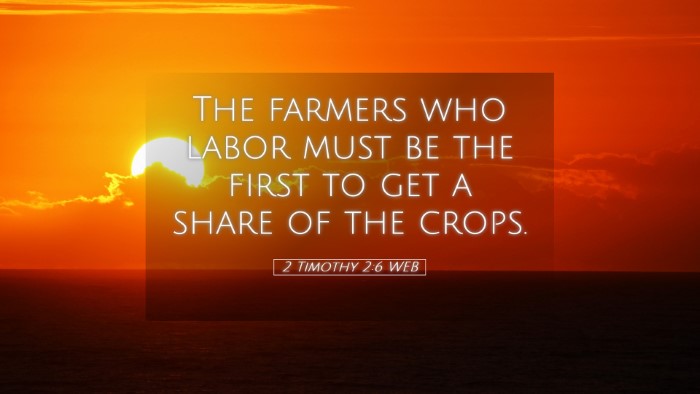 Picture 05 - 2 Timothy 2:6 WEB Desktop Wallpaper - The farmers who labor must be the first to get a - Desktop Bible Verse Wallpaper