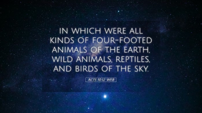 Picture 05 - Acts 10:12 WEB Desktop Wallpaper - in which were all kinds of four-footed animals of - Desktop Bible Verse Wallpaper