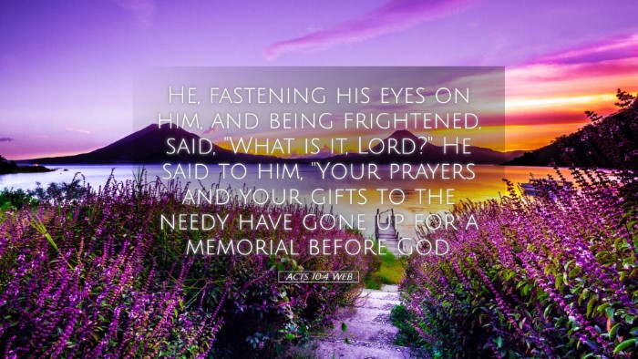 Picture 05 - Acts 10:4 WEB Desktop Wallpaper - He, fastening his eyes on him, and being - Desktop Bible Verse Wallpaper
