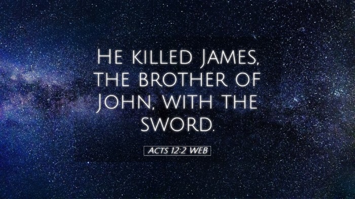 Picture 05 - Acts 12:2 WEB Desktop Wallpaper - He killed James, the brother of John, with the - Desktop Bible Verse Wallpaper