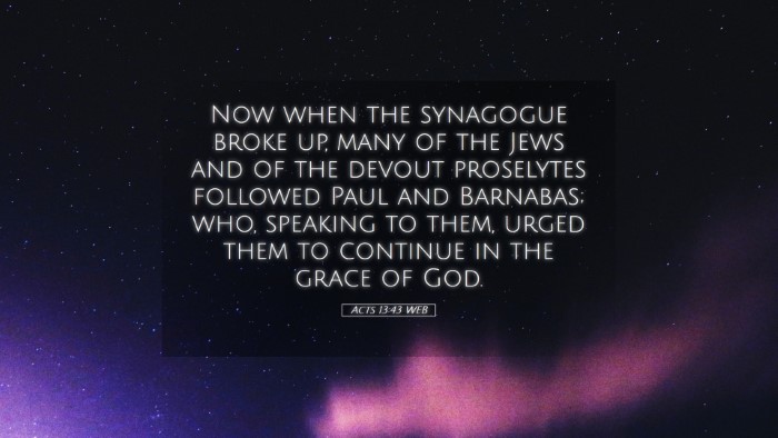 Picture 05 - Acts 13:43 WEB Desktop Wallpaper - Now when the synagogue broke up, many of the Jews - Desktop Bible Verse Wallpaper