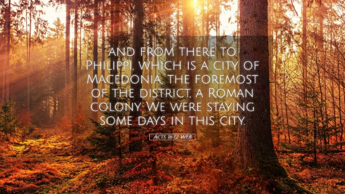 Picture 05 - Acts 16:12 WEB Desktop Wallpaper - and from there to Philippi, which is a city of - Desktop Bible Verse Wallpaper