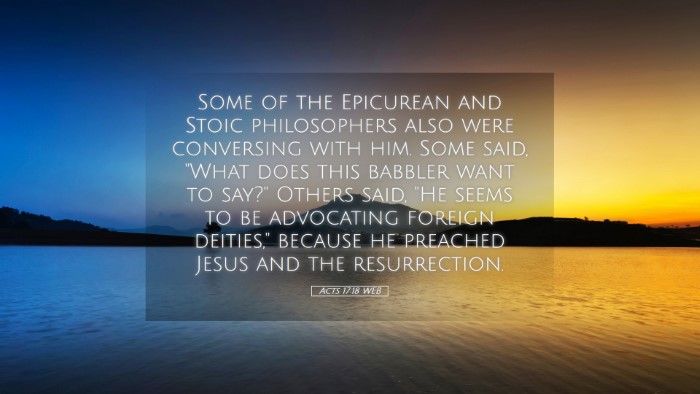 Picture 05 - Acts 17:18 WEB Desktop Wallpaper - Some of the Epicurean and Stoic philosophers also - Desktop Bible Verse Wallpaper