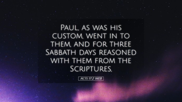 Picture 05 - Acts 17:2 WEB Desktop Wallpaper - Paul, as was his custom, went in to them, and for - Desktop Bible Verse Wallpaper