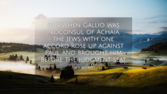 Picture 05 - Acts 18:12 WEB Desktop Wallpaper - But when Gallio was proconsul of Achaia, the Jews - Desktop Bible Verse Wallpaper