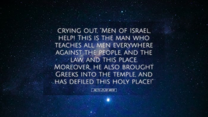 Picture 05 - Acts 21:28 WEB Desktop Wallpaper - crying out, 