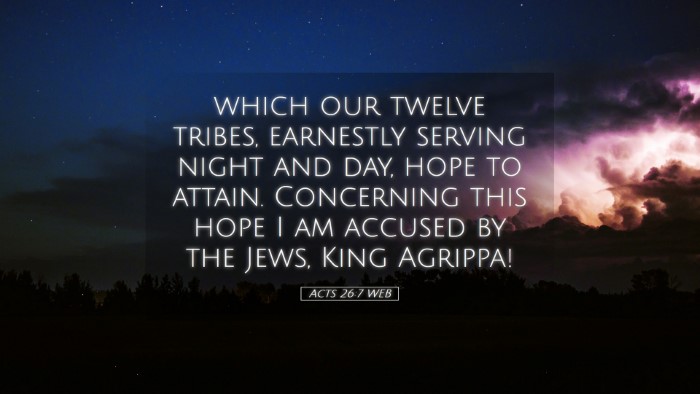 Picture 05 - Acts 26:7 WEB Desktop Wallpaper - which our twelve tribes, earnestly serving night - Desktop Bible Verse Wallpaper