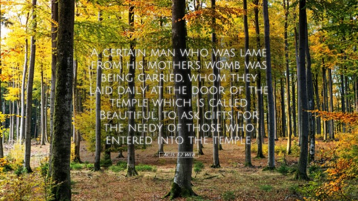 Picture 05 - Acts 3:2 WEB Desktop Wallpaper - A certain man who was lame from his mother's womb - Desktop Bible Verse Wallpaper